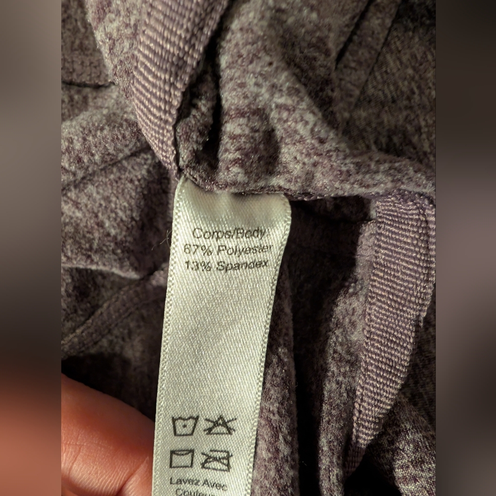 Purple Hooded Dress with Drawstring, Size M - Picture 7 of 7